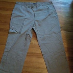 Men's Lands End Flat Front Khaki Pants 46 EUC